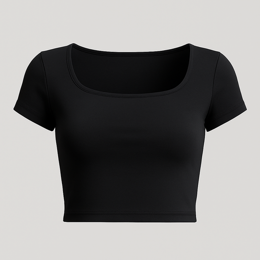 TOP ESCOTE CUADRADO NEGRO