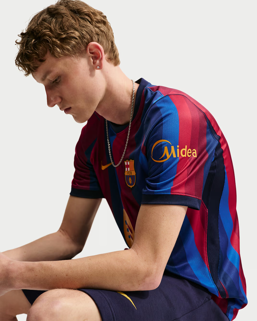FCB M NK DF JSY SS STAD HM BLUE/RED