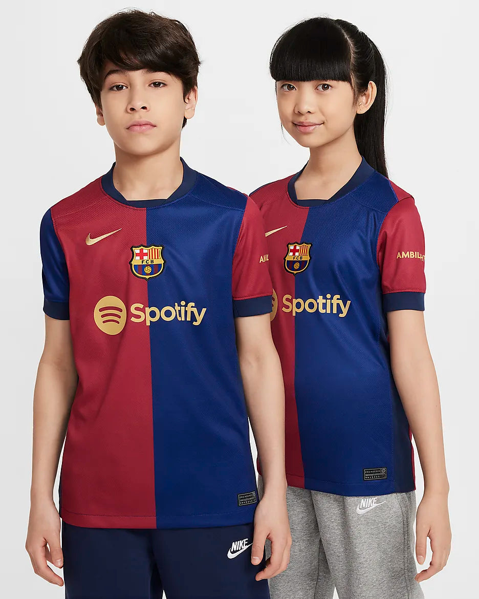 NIKE BARCELONA YOUTH HOME JERSEY NAVY/RED