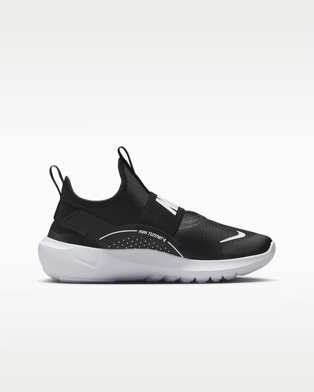 NIKE FLEX RUNNER 4 GS BLACK/WHITE JUNIOR MASCULINO