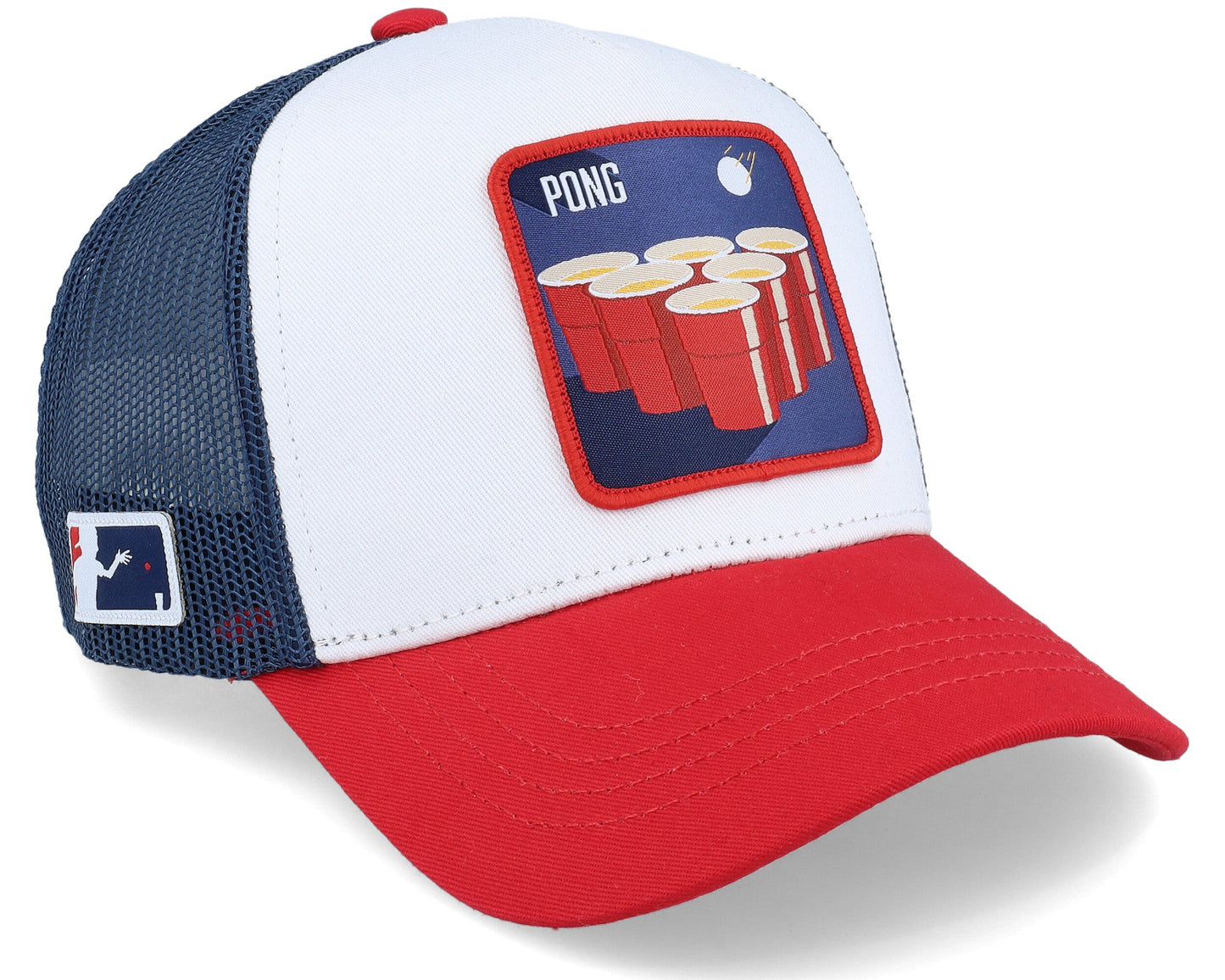 CAPSLAB BEER PONG MEN'S CAP  WHITE/NAVY/RED