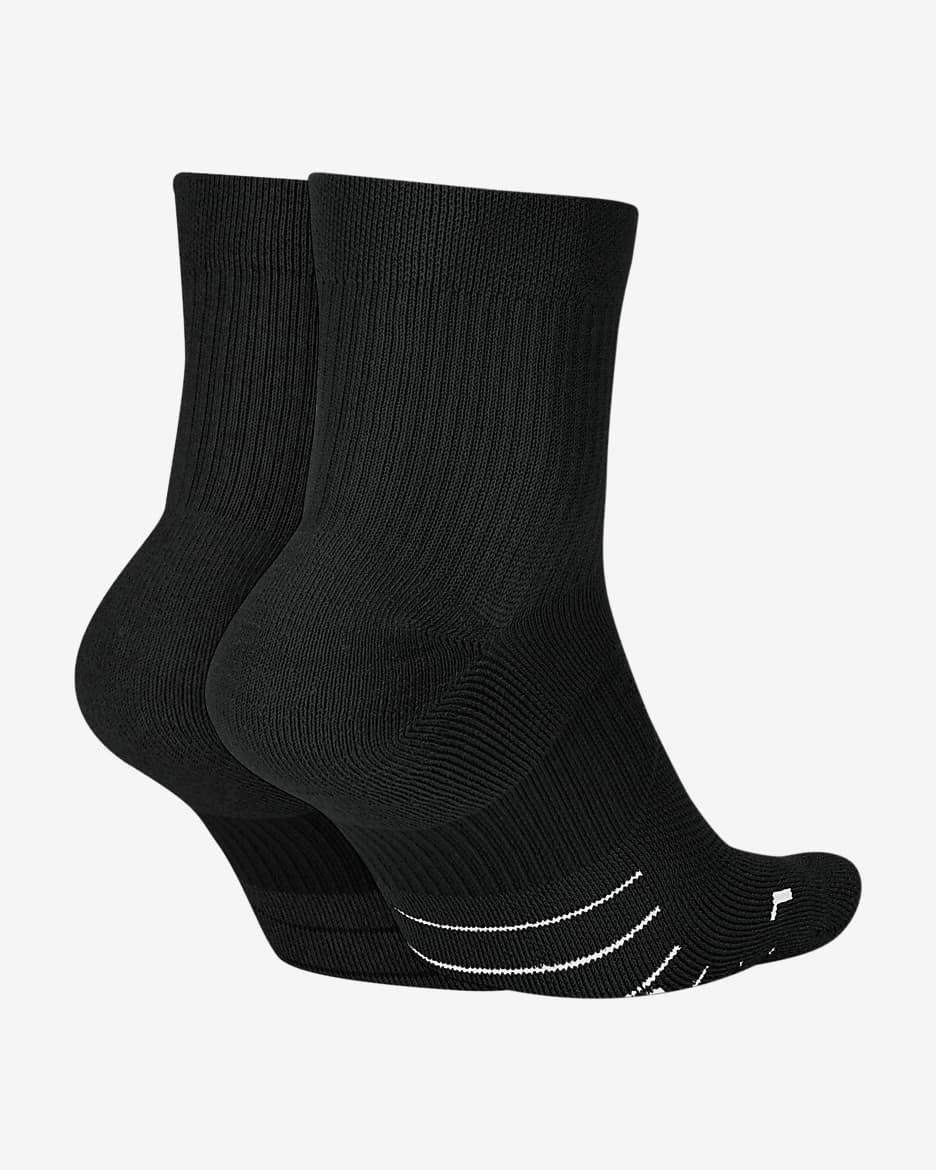 NIKE MLTPLIER ANKLE 2PR-144 BLACK/WHITE