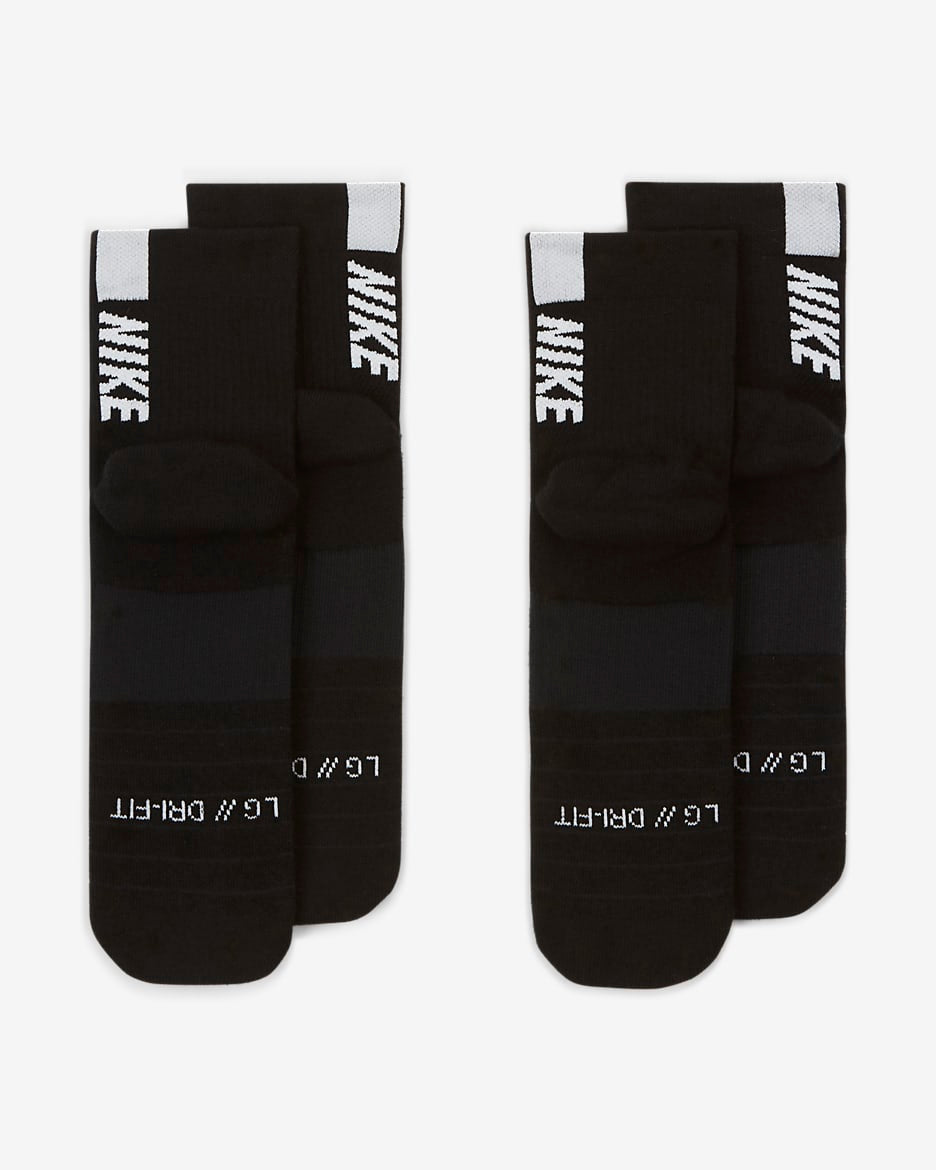 NIKE MLTPLIER ANKLE 2PR-144 BLACK/WHITE