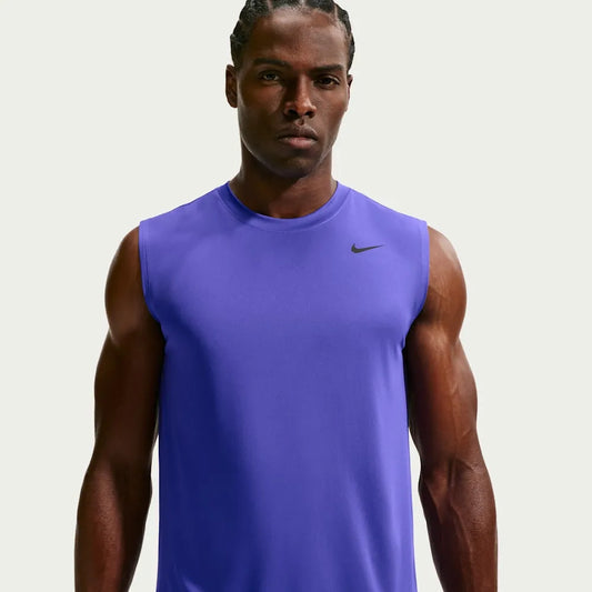 M NK DF TEE STD SLVLS FLEX VIOLET/BLACK