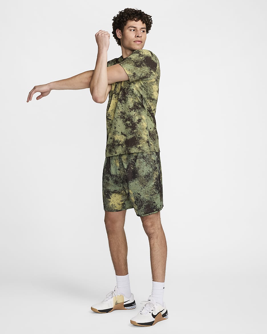 NIKE TOTALITY CAMO 7" DRI-FIT GREEN/BLACK