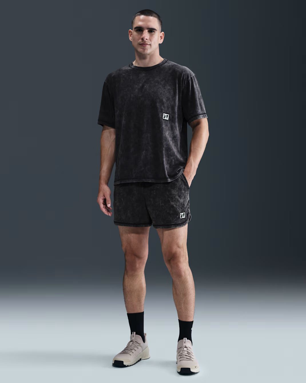 M NK DF HERITAGE SHORT WASH BLACK HOMBRE