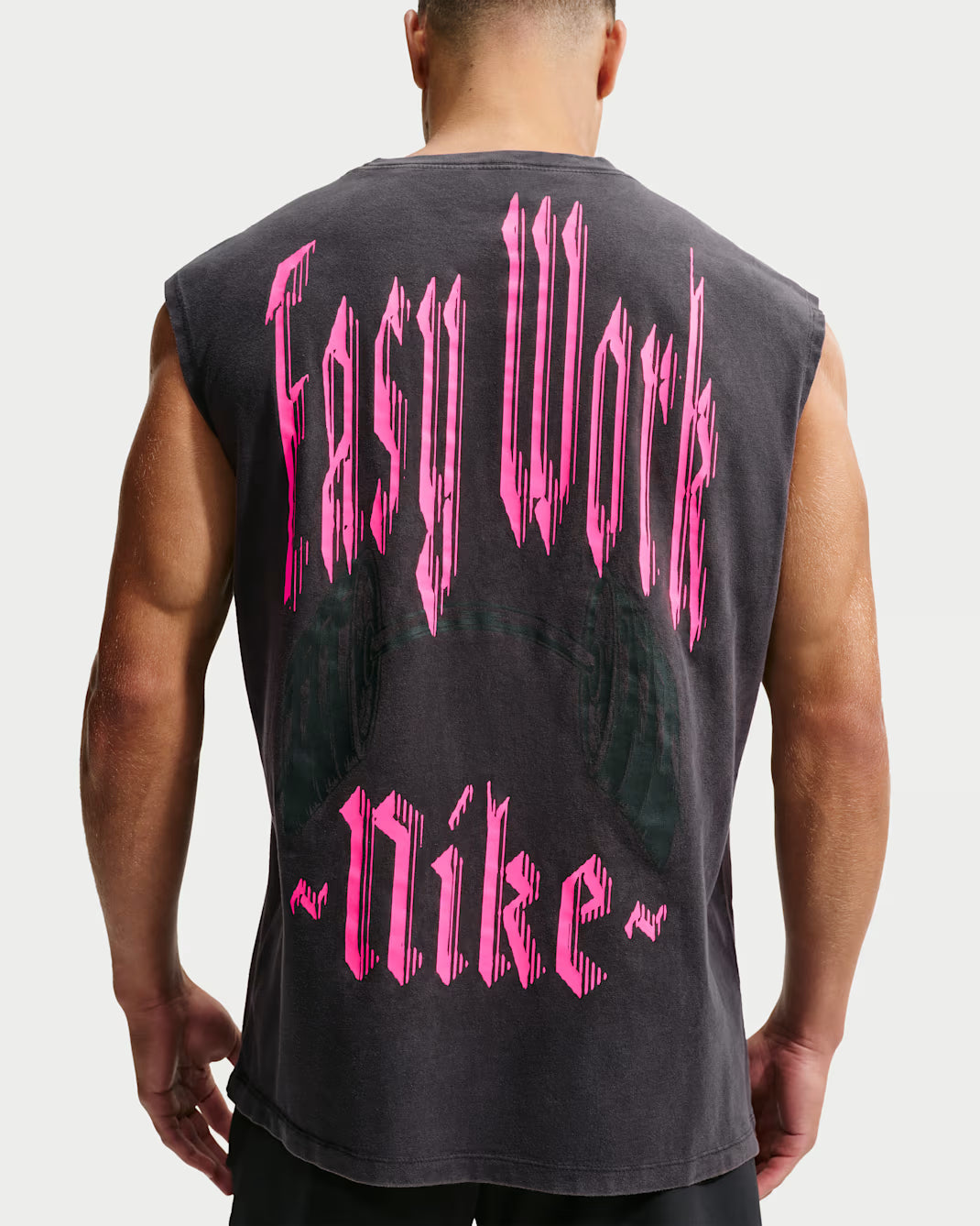 M NK TEE LSE SLVLS TRAIN VERB BLACK/PINK HOMBRE