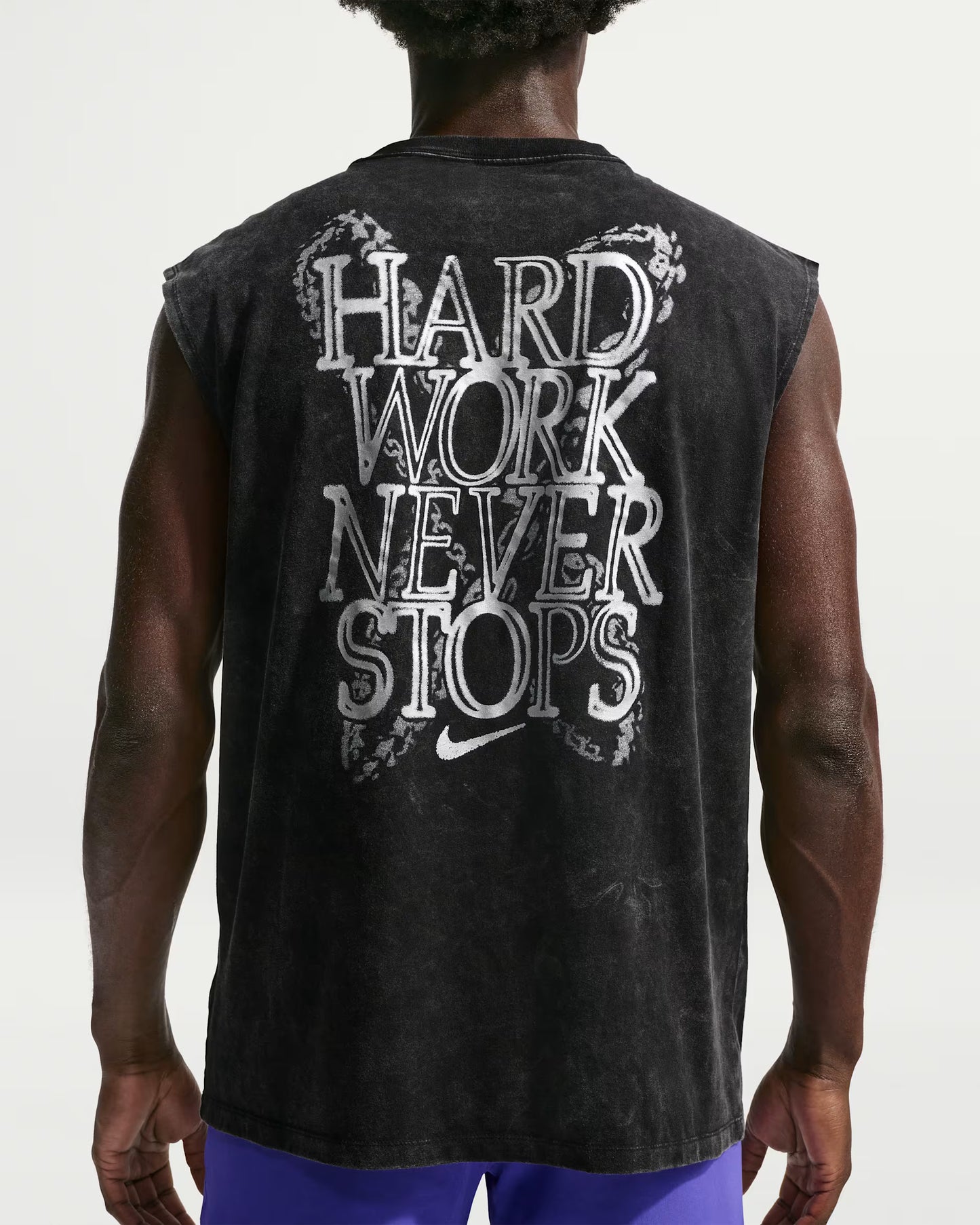M NK TEE LSE SL TRAIN HRD WRK BLACK