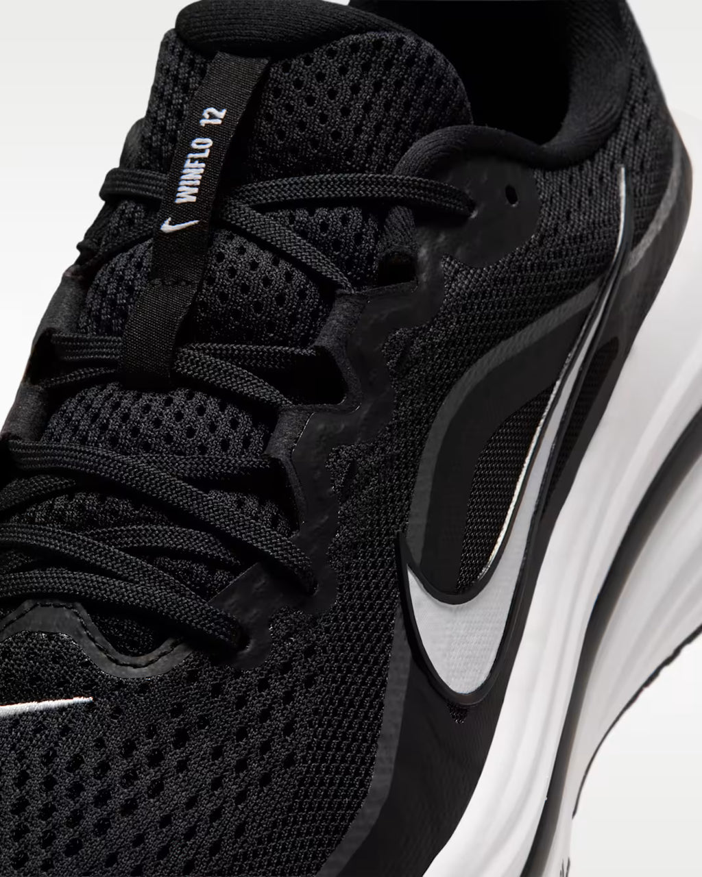NIKE AIR WINFLO 12 BLACK/WHITE-DK SMOKE GREY