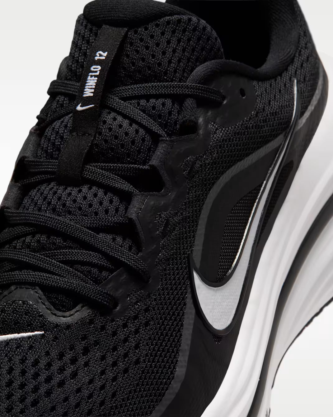 NIKE AIR WINFLO 12 BLACK/WHITE-DK SMOKE GREY