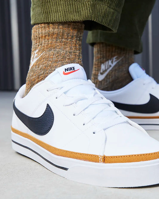 COURT LEGACY WHT/BLK/BROWN DH3162-100 # 10.5