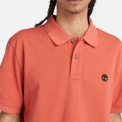 TIMBERLAND POLO HOMBRE/ TFO WASHED JERSEY  ORANGE