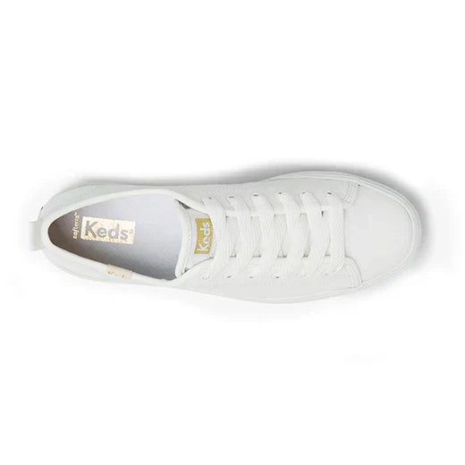 TRIPLE UP LEATHER WHITE