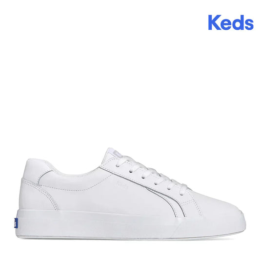 KEDS WOMEN'S PURSUIT LEATHER SNEAKER – WHITE