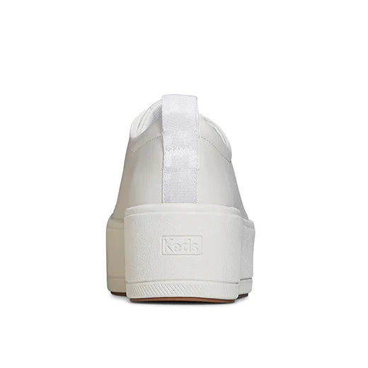 KEDS “WOMEN'S PLATFORM SKYLER LEATHER SNEAKER WHITE”.