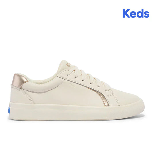 KEDS PURSUIT LEATHER EGRET/CHAMPAGNE