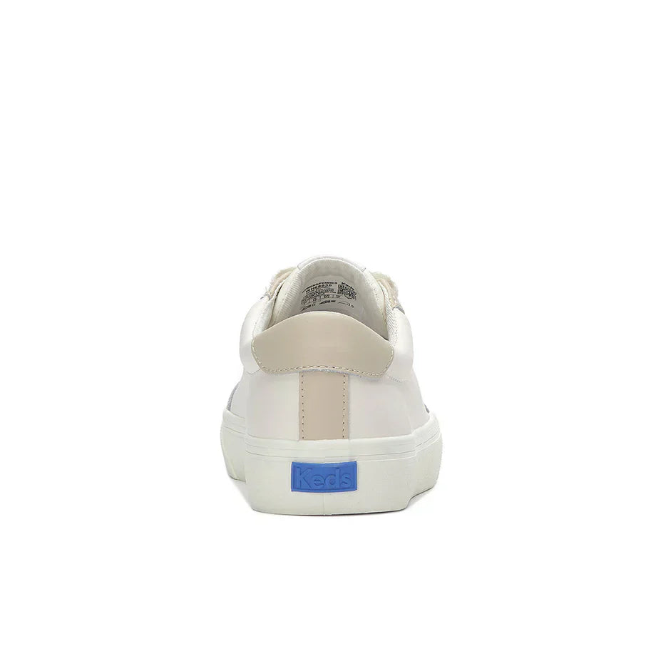 KEDS JUMP KICK T-TOE LEATHER SNOW WHITE/OATMEAL