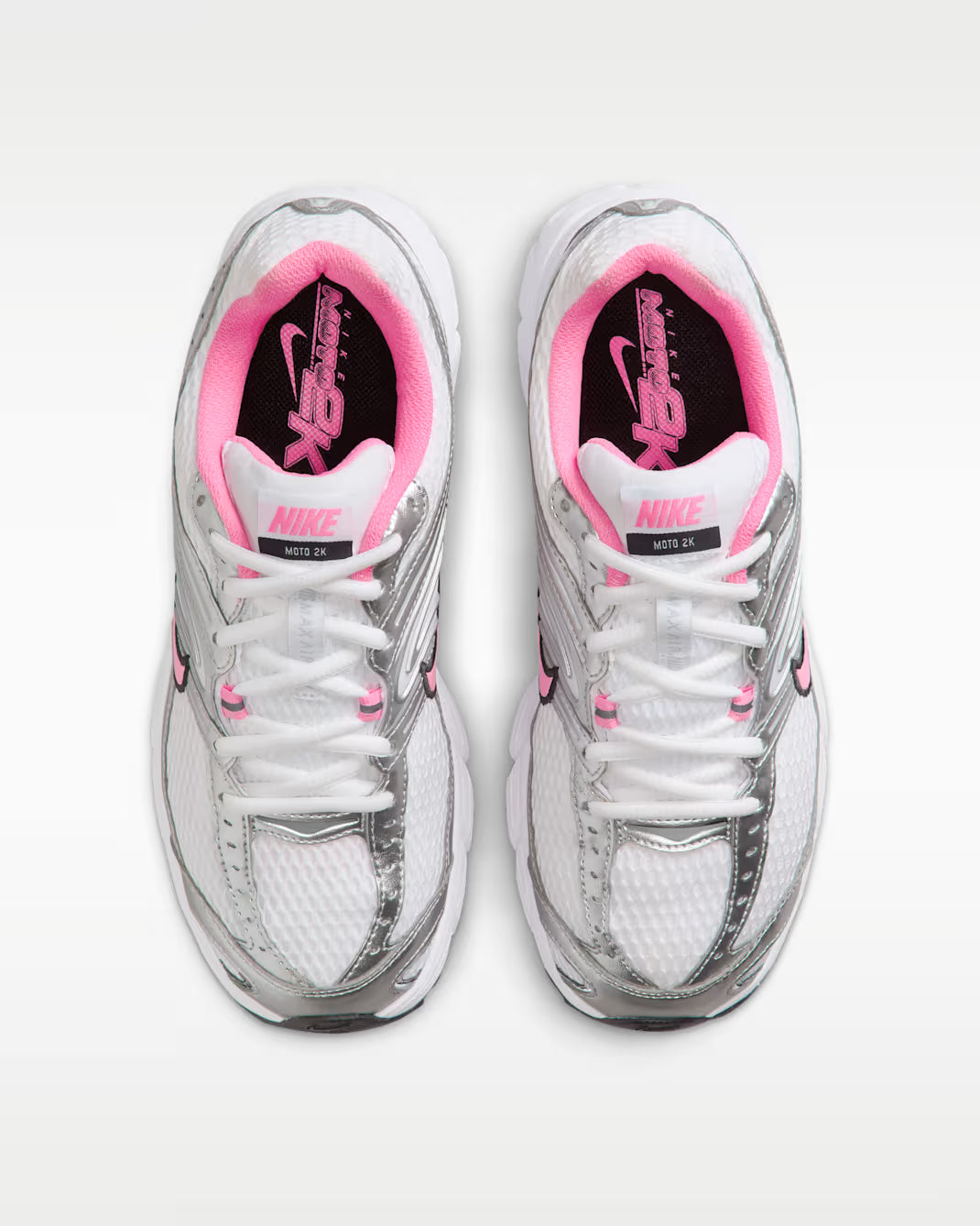 W NIKE AIR MAX MOTO 2K SILVER/PINK MUJER
