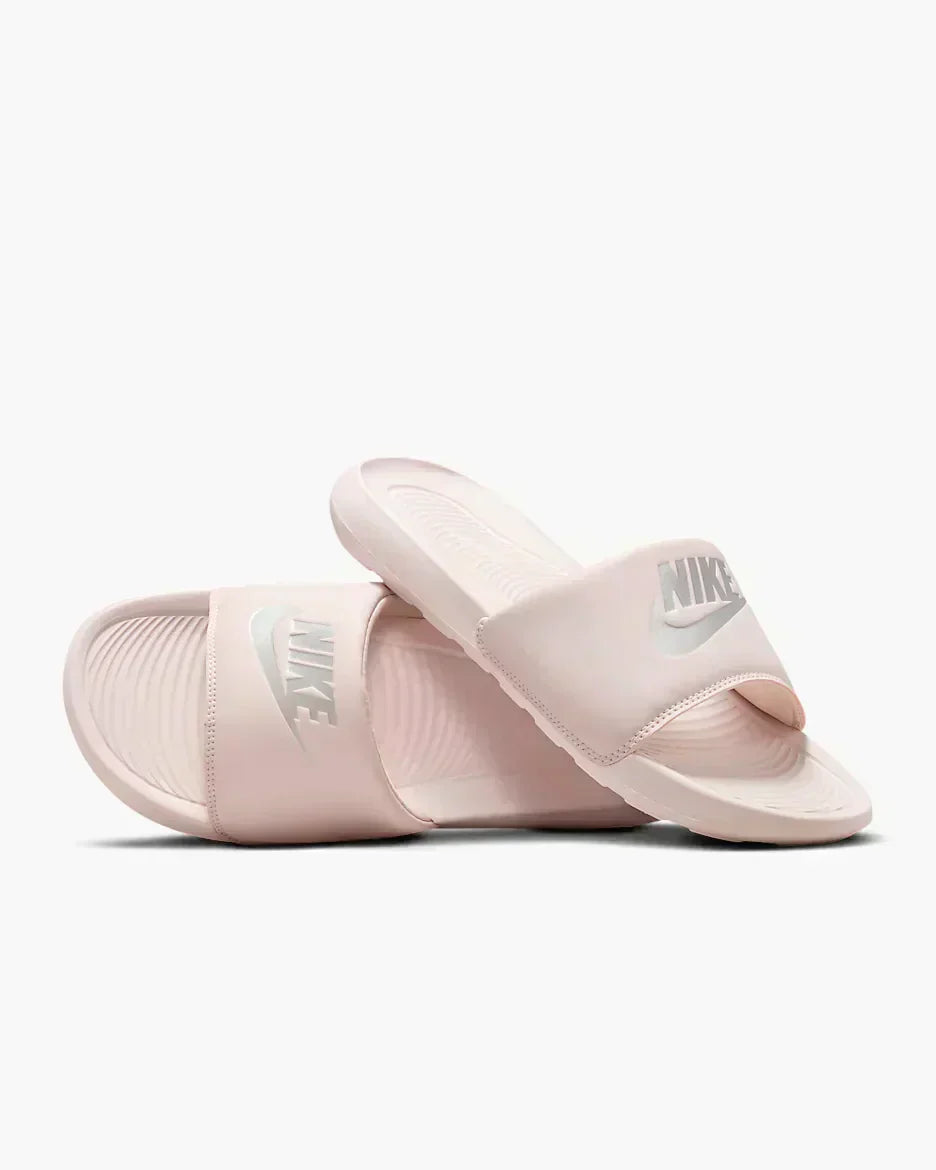 NIKE VICTORI ONE SLIDE – 'BARELY ROSE / METALLIC SILVER'