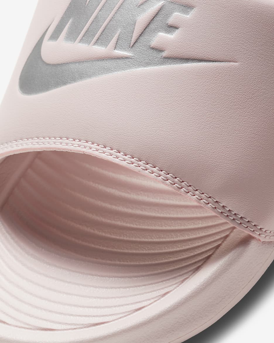 NIKE VICTORI ONE SLIDE – 'BARELY ROSE / METALLIC SILVER'