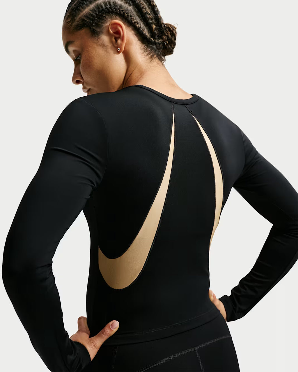 W NP SCULPT LS TOP GG BLACK MUJER