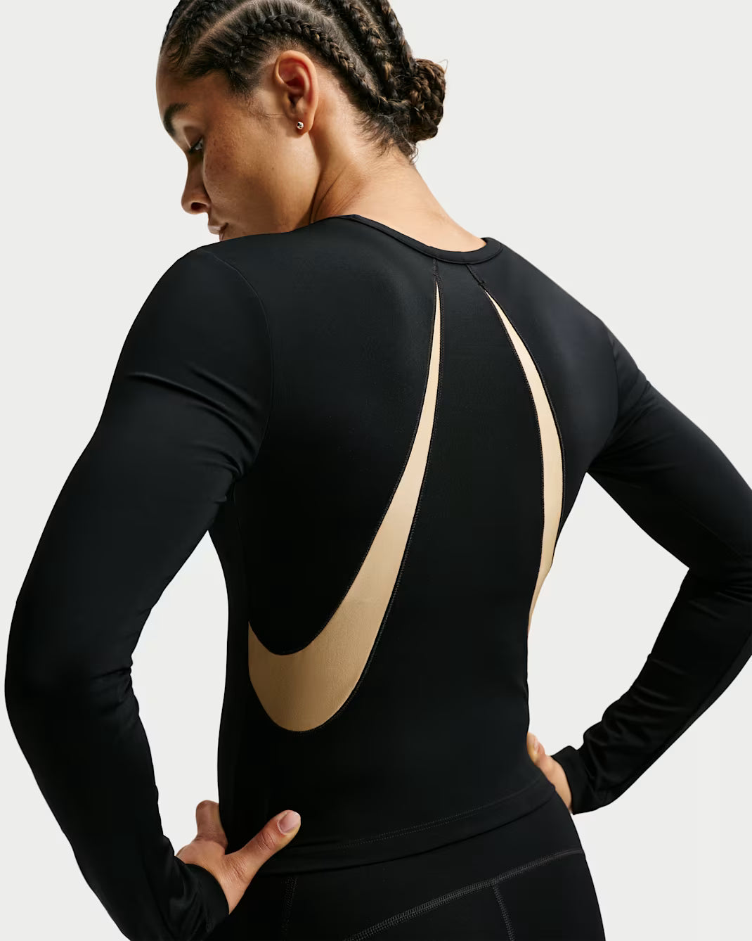 W NP SCULPT LS TOP GG BLACK MUJER