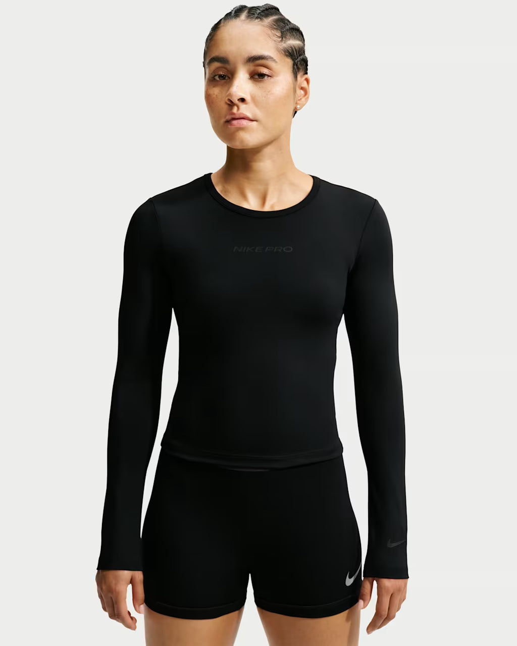 W NP SCULPT LS TOP GG BLACK MUJER