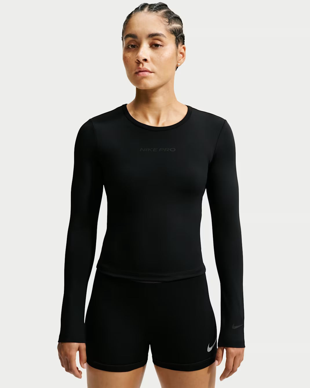 W NP SCULPT LS TOP GG BLACK MUJER