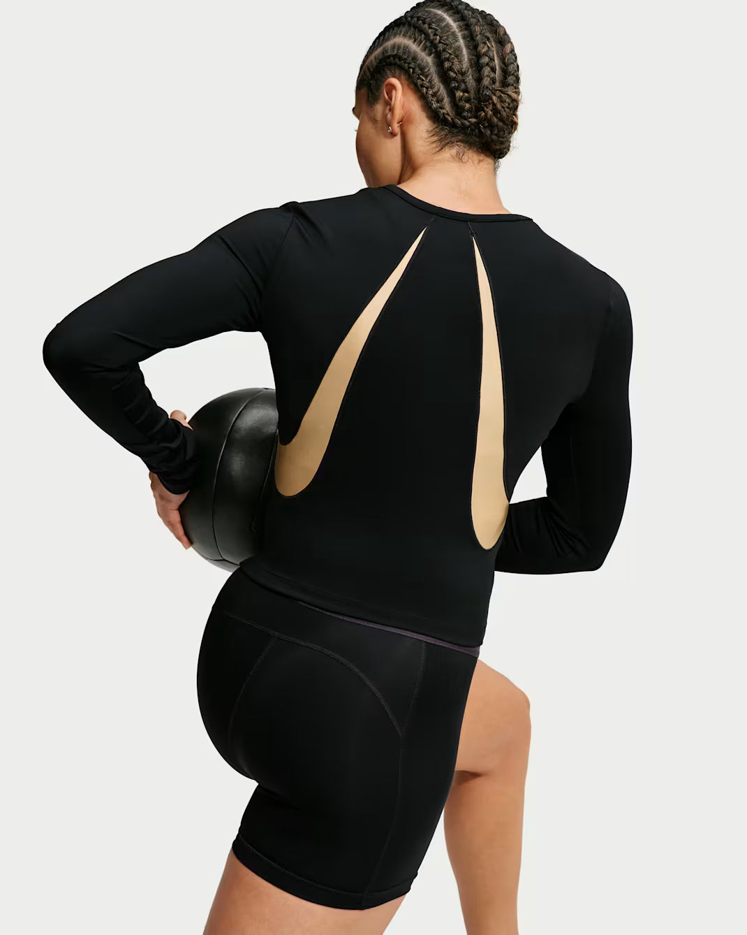 W NP SCULPT LS TOP GG BLACK MUJER
