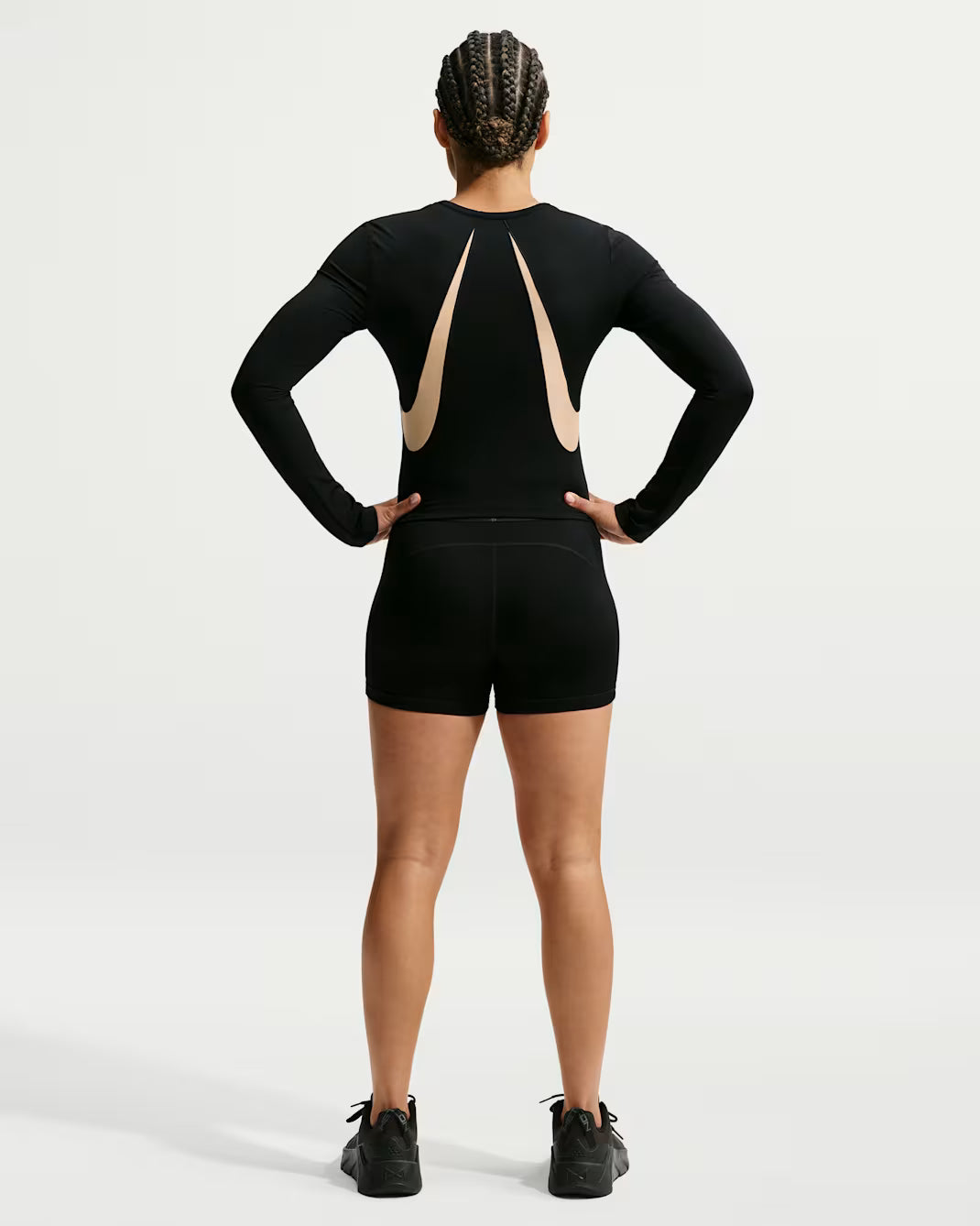W NP SCULPT LS TOP GG BLACK MUJER