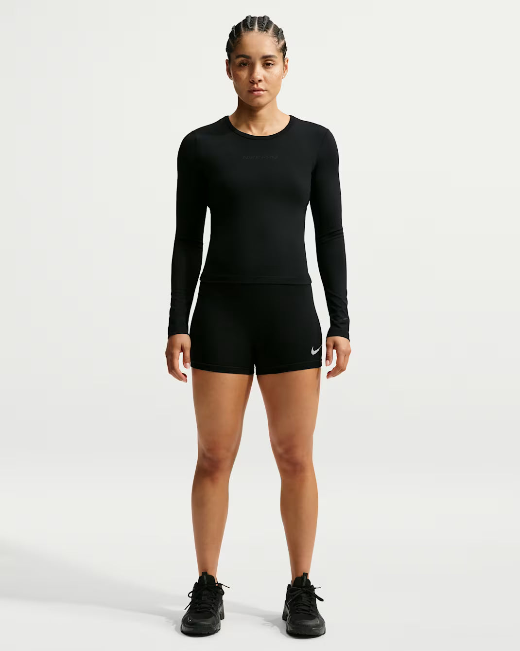 W NP SCULPT LS TOP GG BLACK MUJER