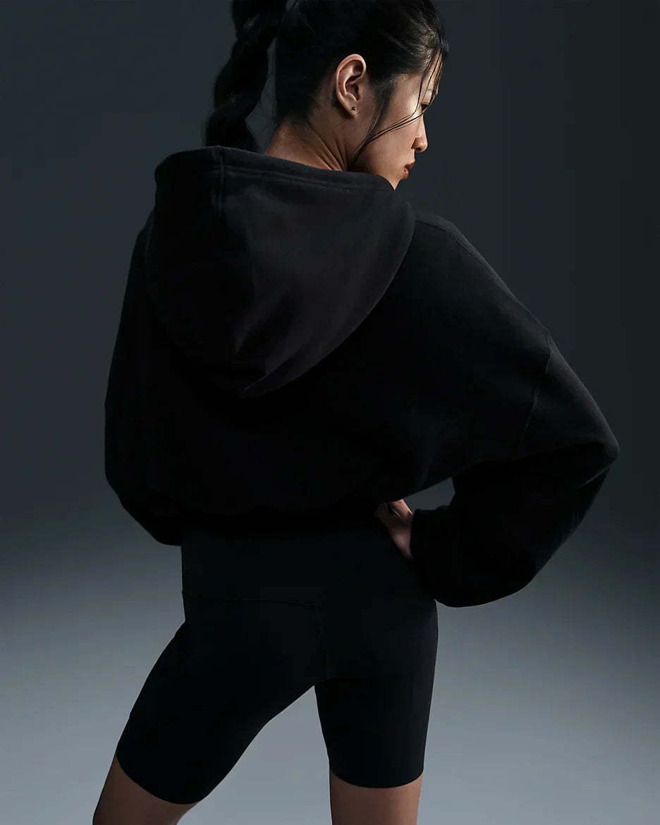 OVERSIZE CROP HOODY (W) BLK