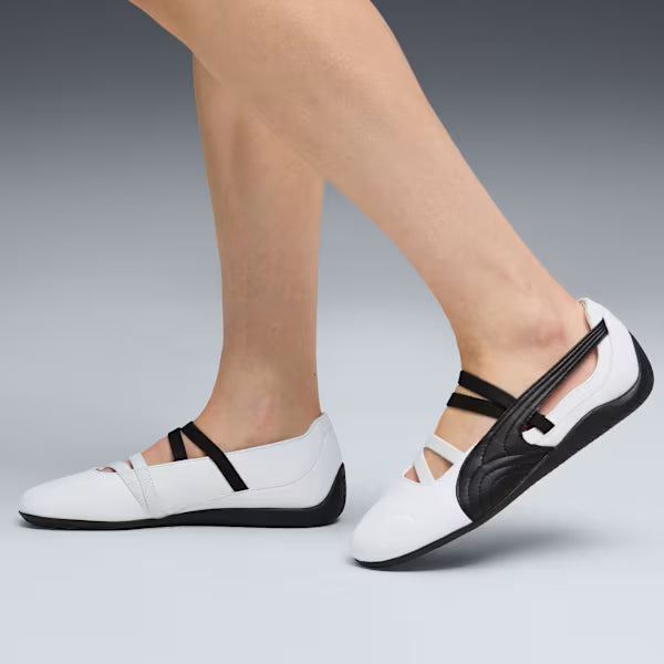 SPEEDCAT BALLET WHITE/BLACK MUJER
