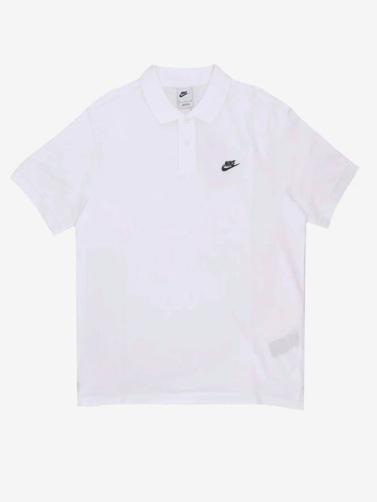 M NK CLUB SS POLO PIQUE WHITE/BLACK