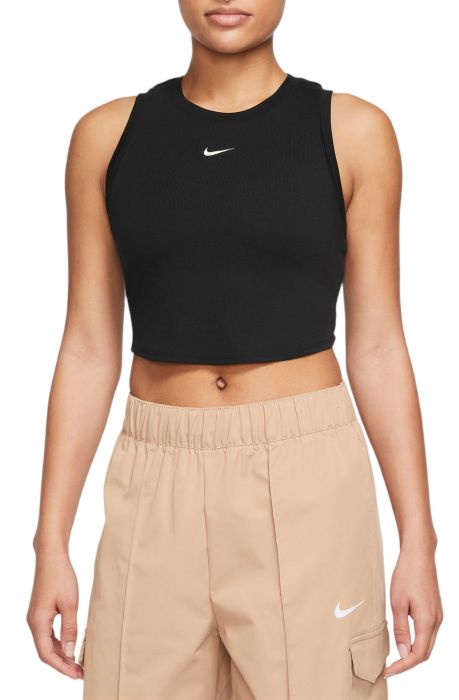 NSW ESSNTL RIB CRP TANK BLACK FB8279-010 # L
