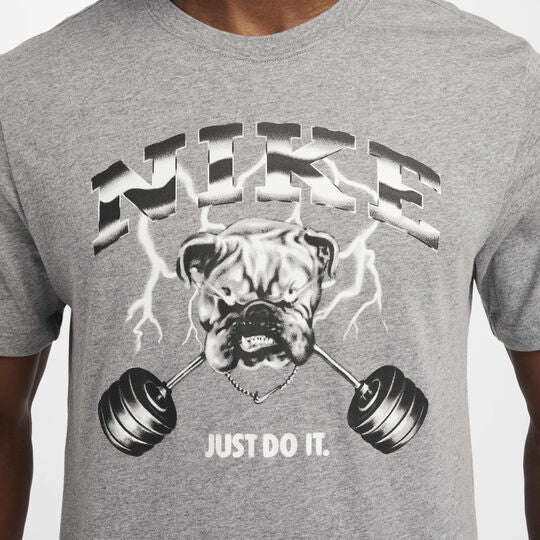 NIKE MEN'S FITNESS T-SHIRT GREY
