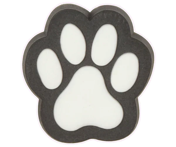 PAW PRINT WHITE/BLK