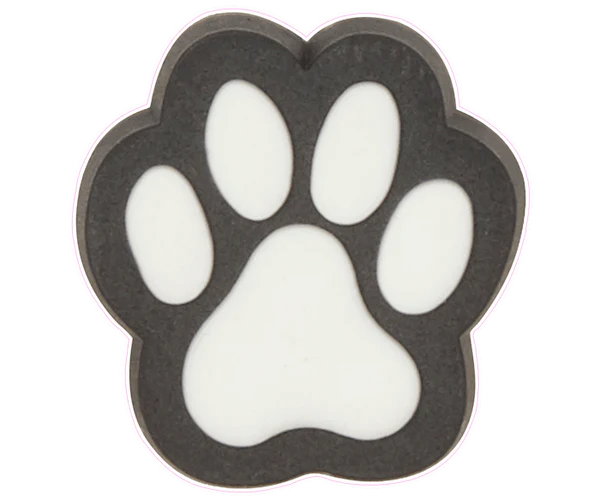 PAW PRINT WHITE/BLK
