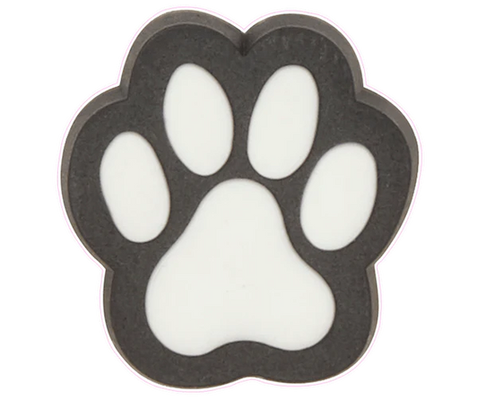 PAW PRINT WHITE/BLK