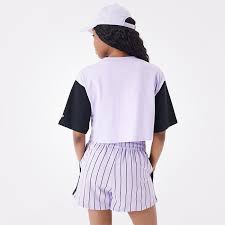 CROP TEE NEW YORK MLB PURPLE/BLACK