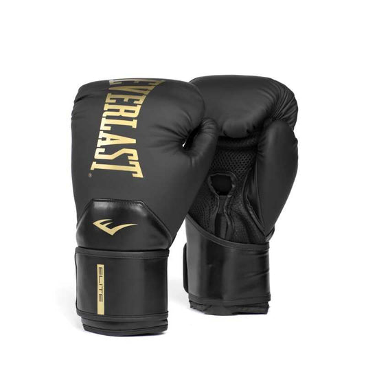 GUANTE BOXEO EVERLAST ELITE  12OZ BLACK/GOLD