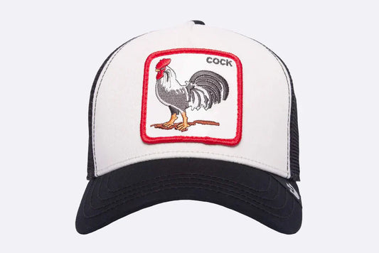 GOORIN BROS THE COCK TRUCKER BLACK/WHITE