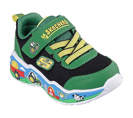 SKECHERS PLAY SCENE BARN-SQUAD BUDDIES (GREEN/BLACK) NIÑO INFANTE