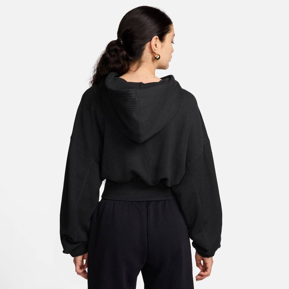 OVERSIZE CROP HOODY (W) BLK