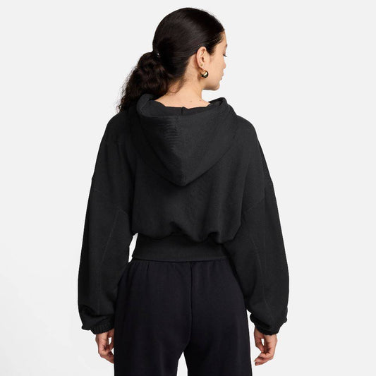 OVERSIZE CROP HOODY (W) BLK