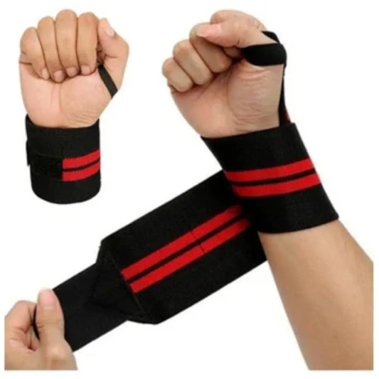 MUÑEQUERAS PARA PESA BLACK/RED