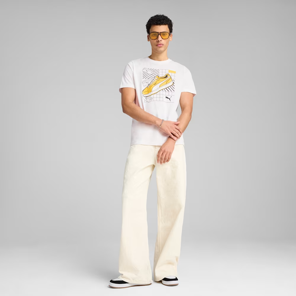 PUMA GRAPHICS SNEAKER TEE WHITE