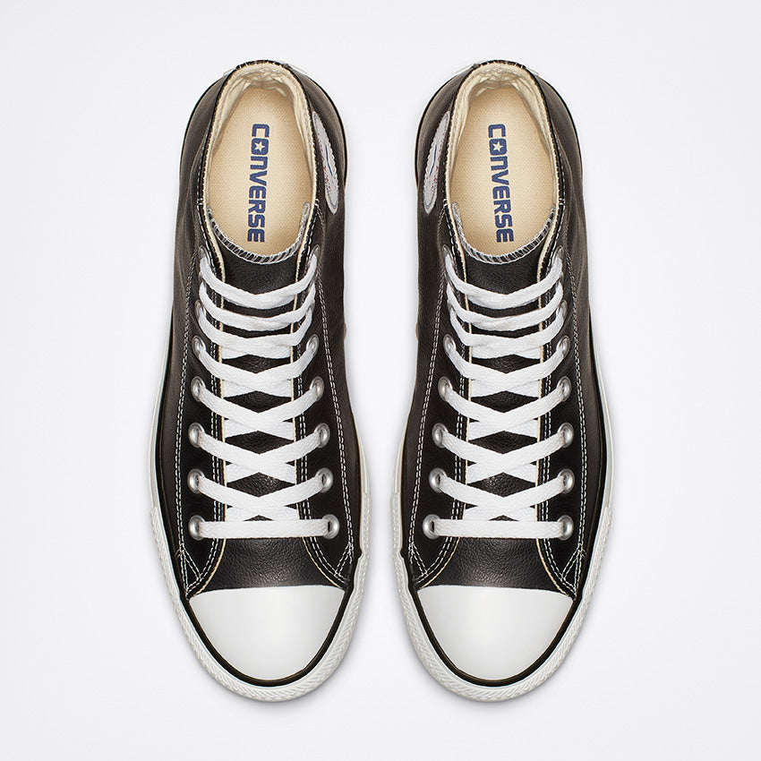 CONVERSE CHUCK TAYLOR ALL STAR LEATHER HIGH TOP BLACK