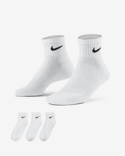 U NK EVERYDAY CUSH ANKLE 3PR - WHITE/BLK