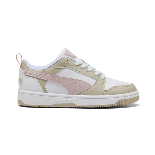 PUMA REBOUND V6 LO JR WHITEMIST-DESERT-PINK